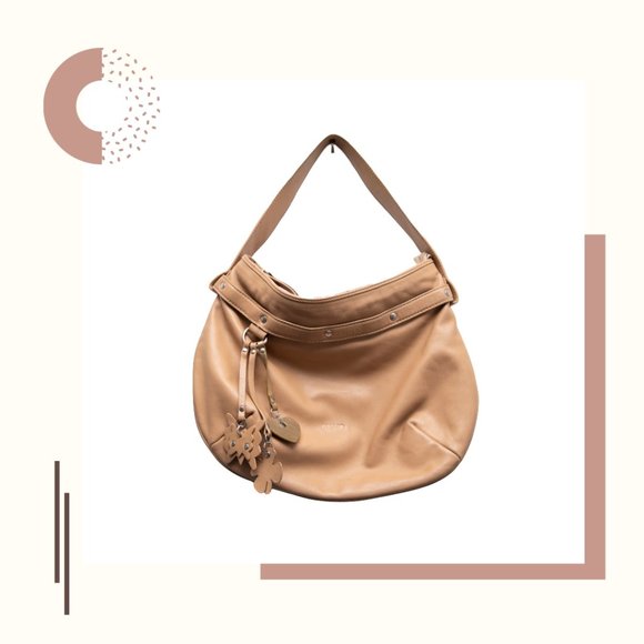 Desmo Camel Colored Shoulder Bag - Picture 1 of 7